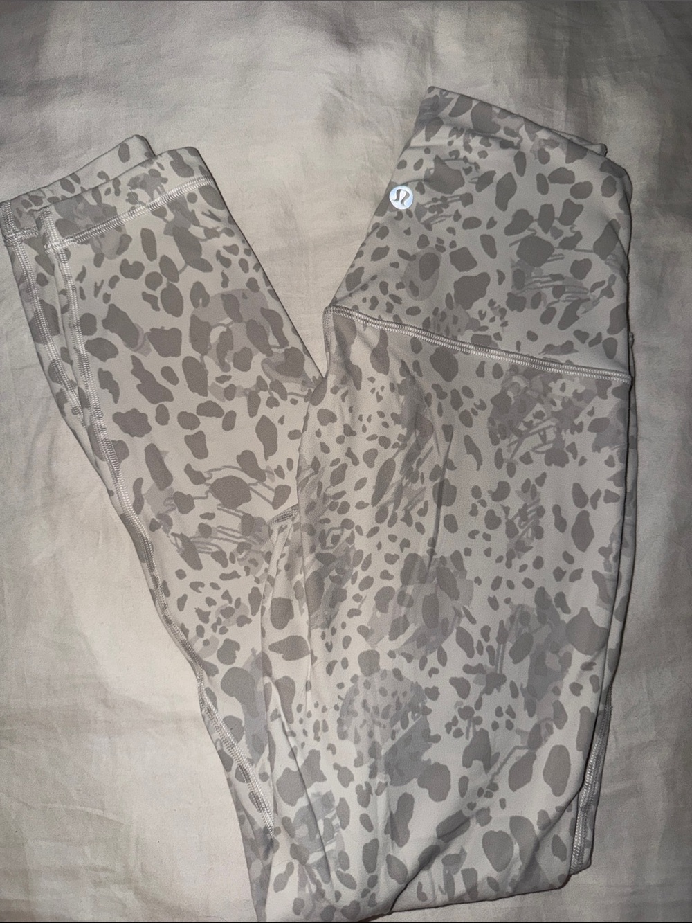 lululemon athletica Women's Light Grey Animal Print Leggings